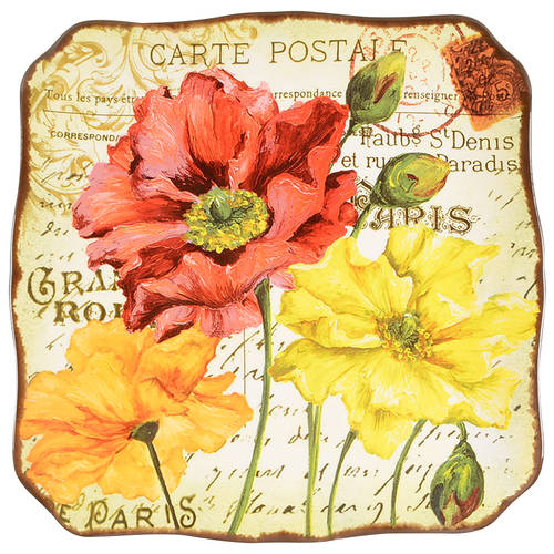 Le Fleur Poppies Dinner Plate