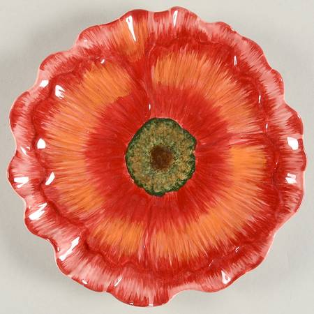 Le Fleur Poppies Flower Shape Salad Plate