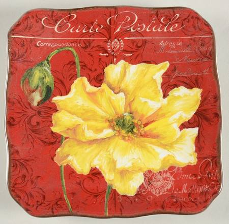 Le Fleur Poppies Canape Plate