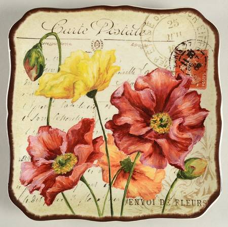 Le Fleur Poppies Salad Plate