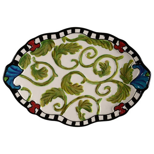 Classic Rose 10" Oval Tray
