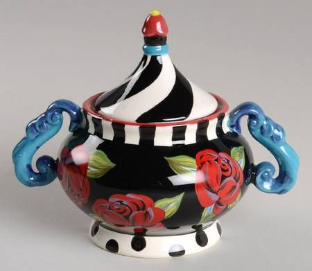 Classic Rose Sugar Bowl & Lid