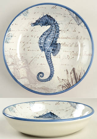 Coastal Postcards 9" Soup/Pasta Bowl