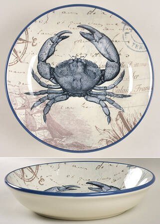 Coastal Postcards 9" Soup/Pasta Bowl