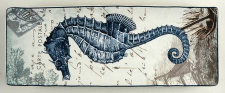 Coastal Postcards 16" Rectangular Serving Platter