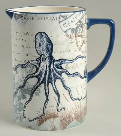 Coastal Postcards 80 Oz Pitcher