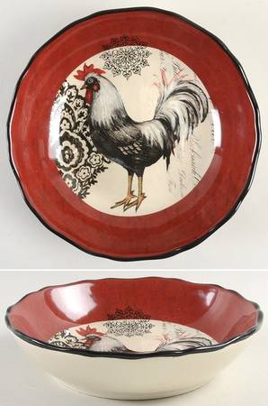 Fancy Rooster 8" Soup/Pasta Bowl