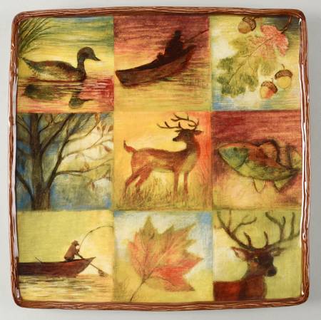 Lakeside Lodge 12" Square Serving Platter