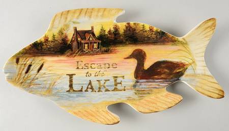 Lakeside Lodge 14" Figural Platter