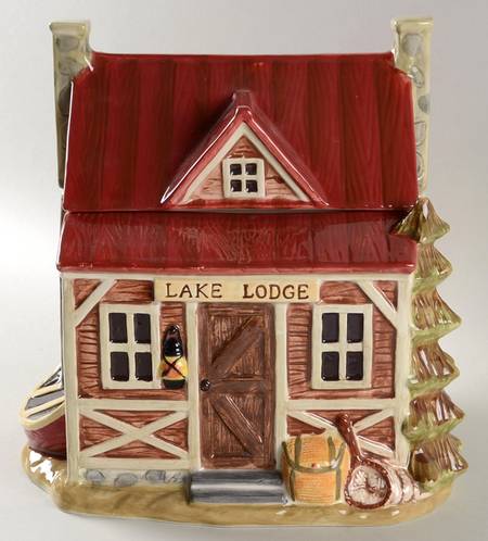 Lakeside Lodge Figural Cookie Jar & Lid