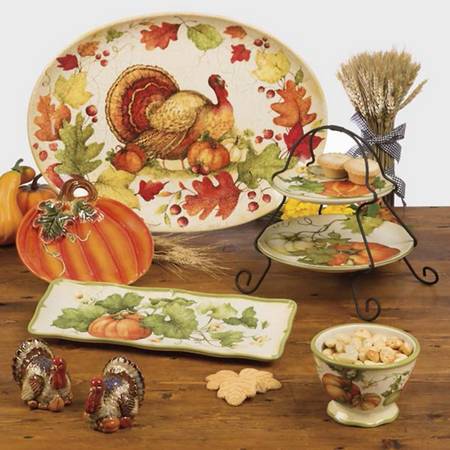 Harvest Garden 18" Oval Serving Platter