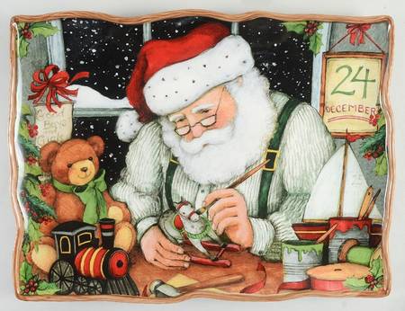Santa's Workshop 16" Rectangular Serving Platter