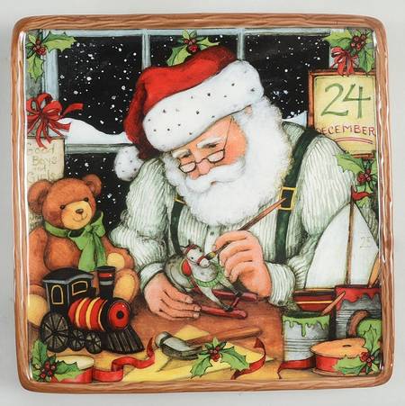 Santa's Workshop Dessert/Pie Plate