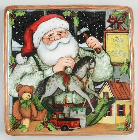 Santa's Workshop Dessert/Pie Plate
