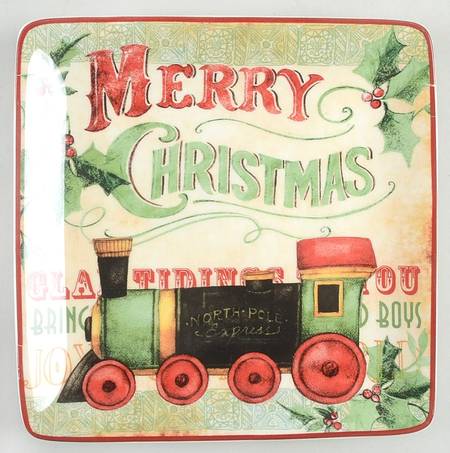 Santa's Workshop Canape Plate