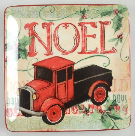 Santa's Workshop Canape Plate