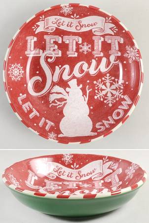 Chalkboard Christmas 9" Soup/Pasta Bowl