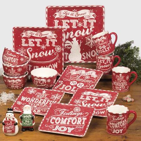Chalkboard Christmas Dinner Plate