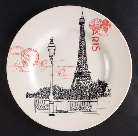 Parisienne Scene Salad Plate