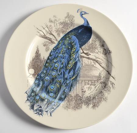 Peacock Garden 12" Chop Plate (Round Platter)