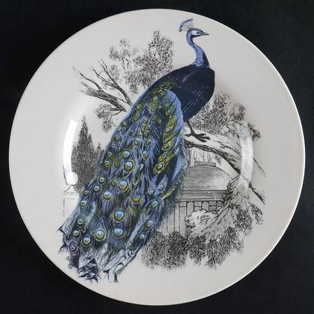 Peacock Garden Salad Plate