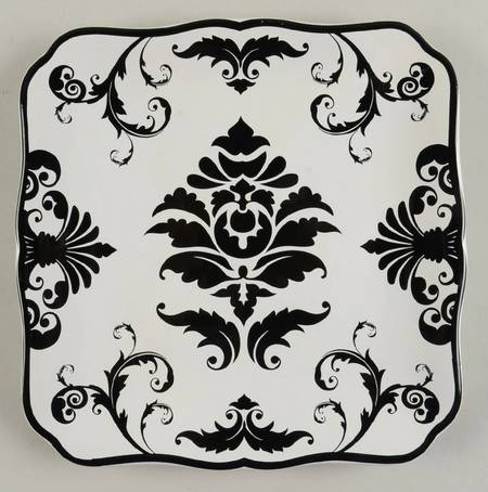Damask Square Salad Plate