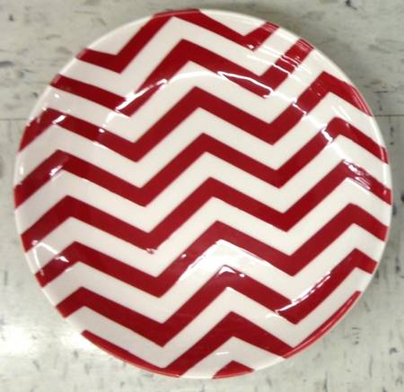 CYY4 Red Salad Plate