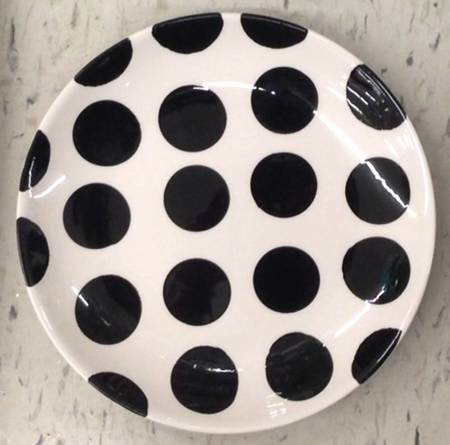 CYY4 Black Salad Plate