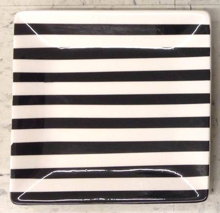 CYY4 Black Square Dinner Plate