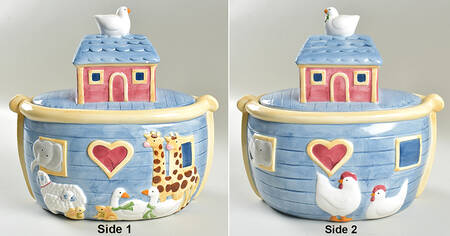 Noah's Ark Figural Cookie Jar & Lid