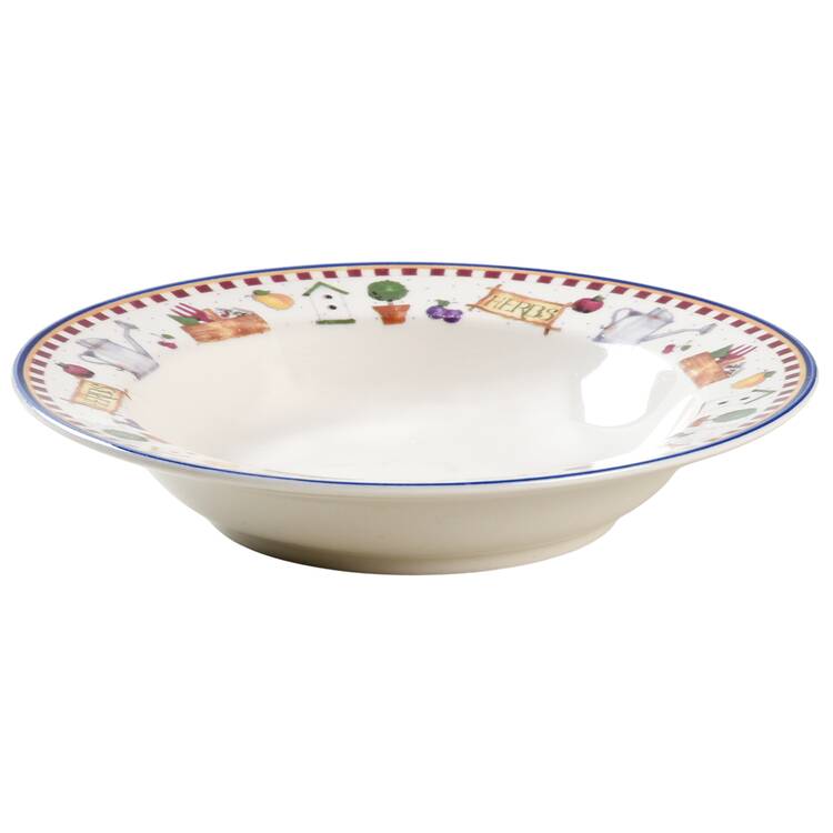 Winter's Garden Rim Soup Bowl