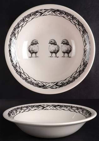Sketch Chicks 10" Round Vegetable Bowl