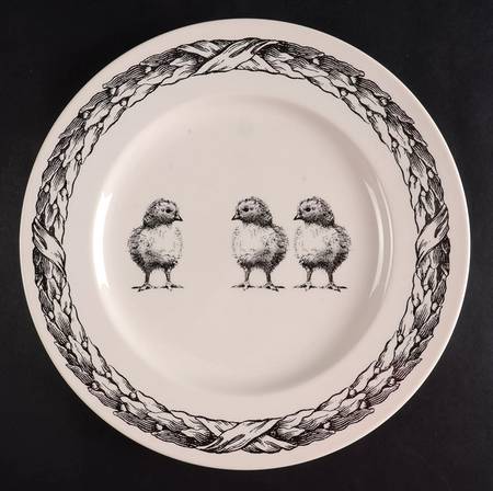 Sketch Chicks 12" Chop Plate (Round Platter)
