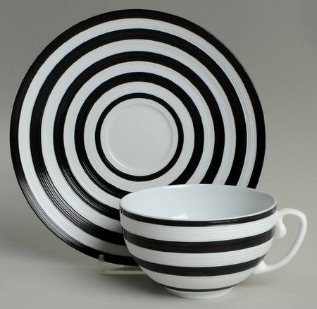 Hemisphere Vinyl Flat Cup & Saucer Set