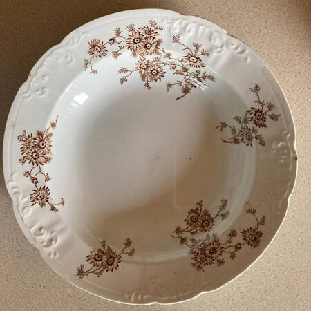 Millias Brown Large Rim Soup Bowl