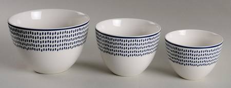C6Y1 Navy Blue (3 Piece) Nesting Bowl Set