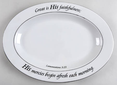 Daily Blessings 14" Oval Serving Platter