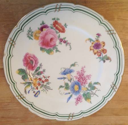 Old Coalport (Green Bands) Dinner Plate