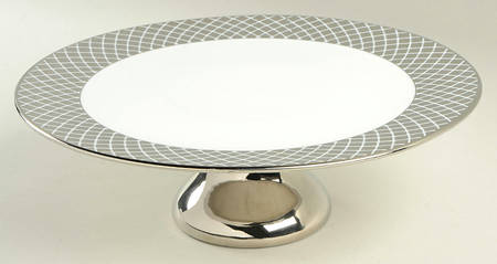 Lattis Platinum 11" Diameter Pedestal Cake Stand