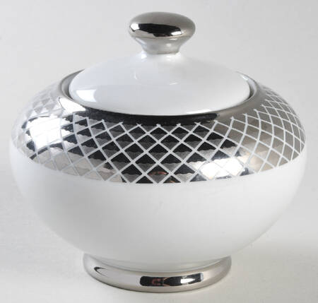 Lattis Platinum Sugar Bowl & Lid