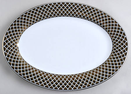 Lattis Gold 15" Oval Serving Platter