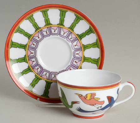 India Footed Cup & Saucer Set