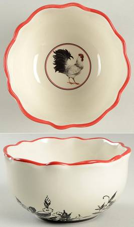 Rooster-Black 5" All Purpose Bowl