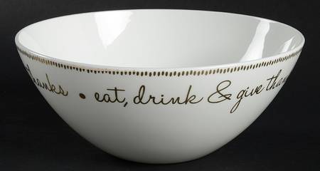 Eat, Drink & Give Thanks Soup/Cereal Bowl