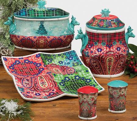 Folklore Holiday 1 Piece 4 Part Square Server
