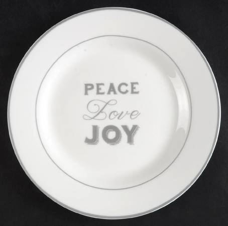 Peace Love Joy Salad Plate