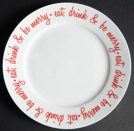 Be Merry Red Salad Plate