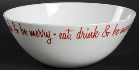Be Merry Red Soup/Cereal Bowl