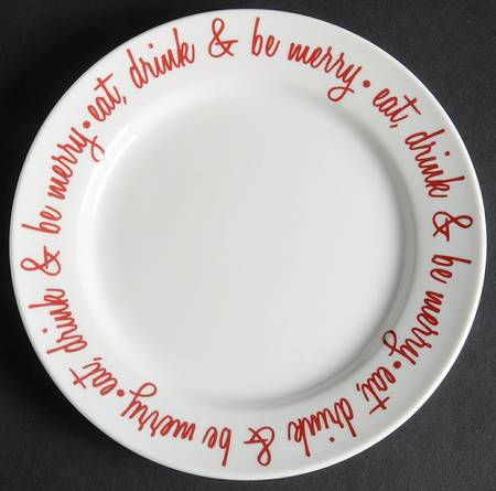 Be Merry Red Appetizer Plate