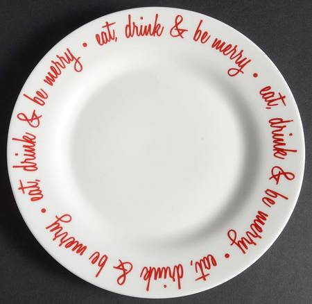 Be Merry Red Salad Plate